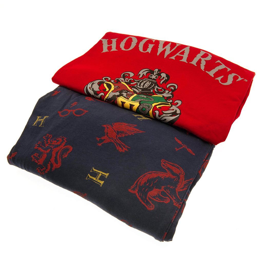 Harry Potter Ladies Long Pyjama Set Hogwarts [Size:: SM]