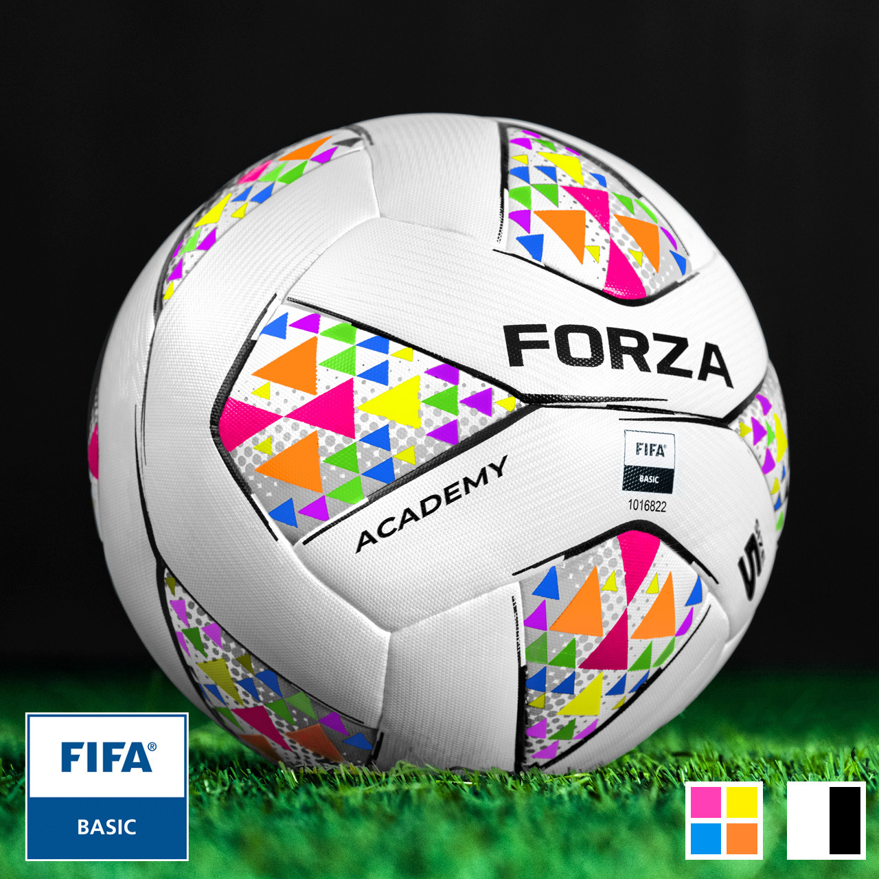 FORZA Academy Soccer Balls [Colour: Multi Colours] [Ball Size:: Size 3 (Kids)]