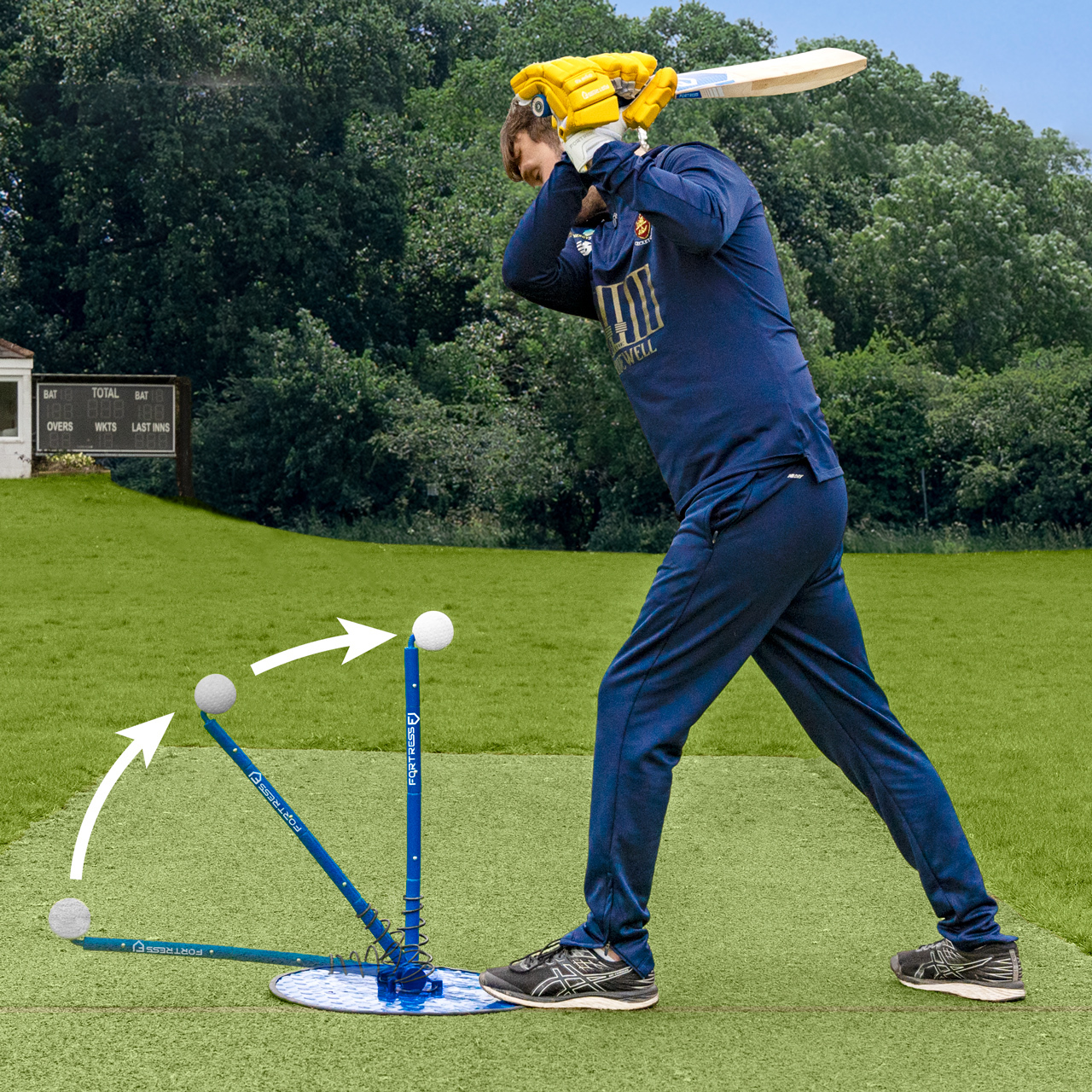 FORTRESS Spring Back Cricket Batting Aid [Packages:: No Upgrade]