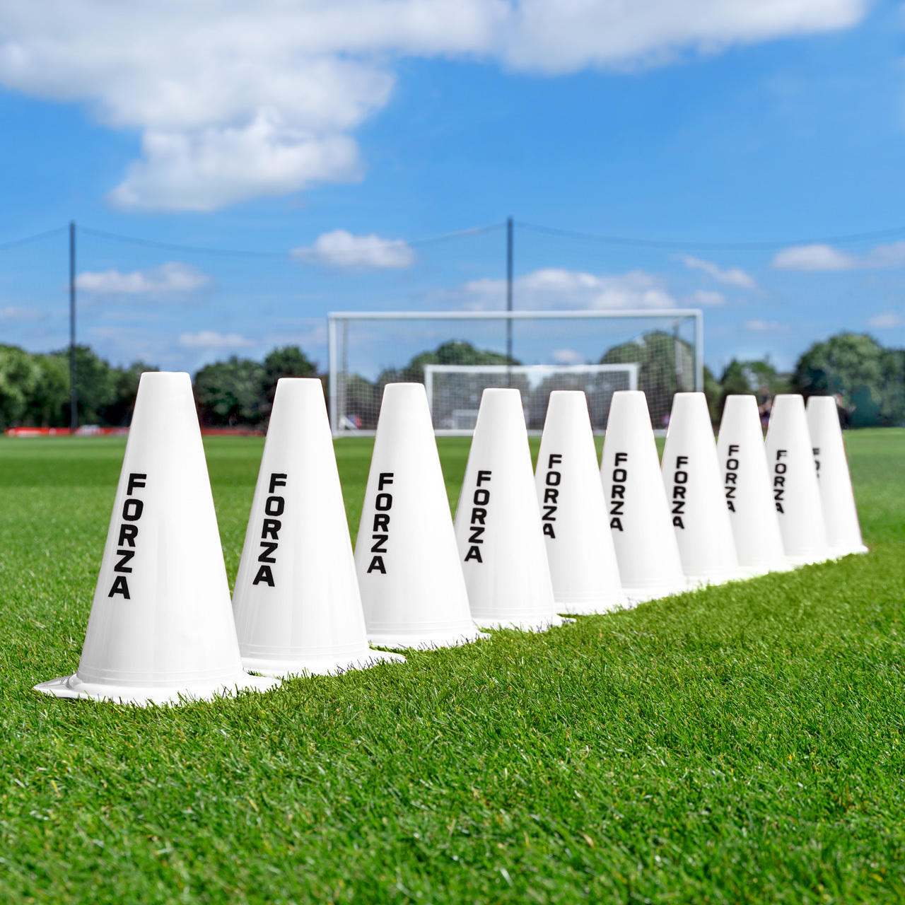 FORZA Soccer Training Marker Cones [Colour: White] [Size:: 23cm]