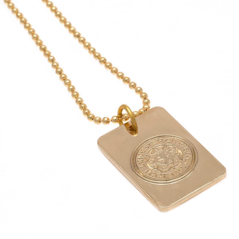 Leicester City FC Gold Plated Dog Tag &amp; Chain