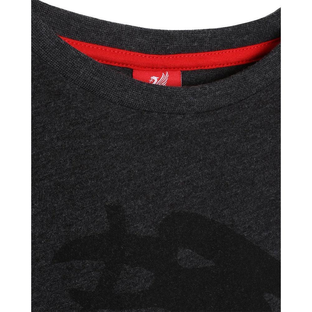 Liverpool FC Liverbird T Shirt Mens Charcoal XL