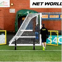 3.7M X 1.8M FORZA ALU110 FREESTANDING SOCCER GOAL [Single or Pair:: Single] [Wheel Options:: 360° Wheels] [Goal Weights:: With Weights]