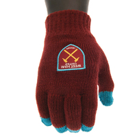 West Ham United FC Touchscreen Knitted Gloves