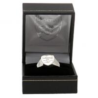 Arsenal FC Silver Plated Crest Ring Small