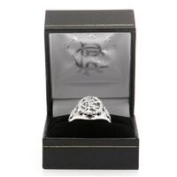 Rangers FC Silver Plated Crest Ring Small