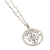 Manchester City FC Silver Plated Pendant &amp; Chain