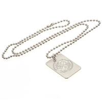 Celtic FC Silver Plated Dog Tag &amp; Chain