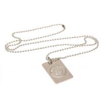 Manchester City FC Silver Plated Dog Tag &amp; Chain