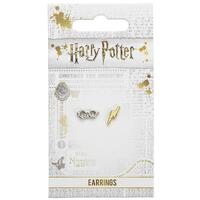 Harry Potter Silver Plated Earrings Lightning Bolt &amp; Glasses