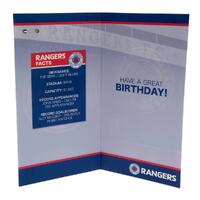 Rangers FC Birthday Card &amp; Badge