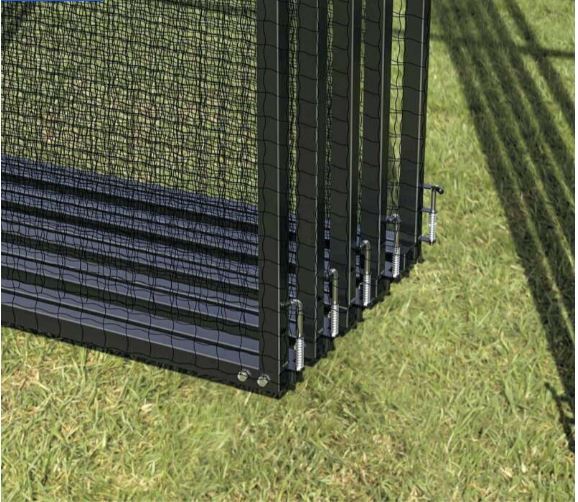 FORTRESS FIXED CONCERTINA NET CAGE [CRICKET/BASEBALL] [Cage Length: 6m] [Include Rear Support Posts:: Yes]