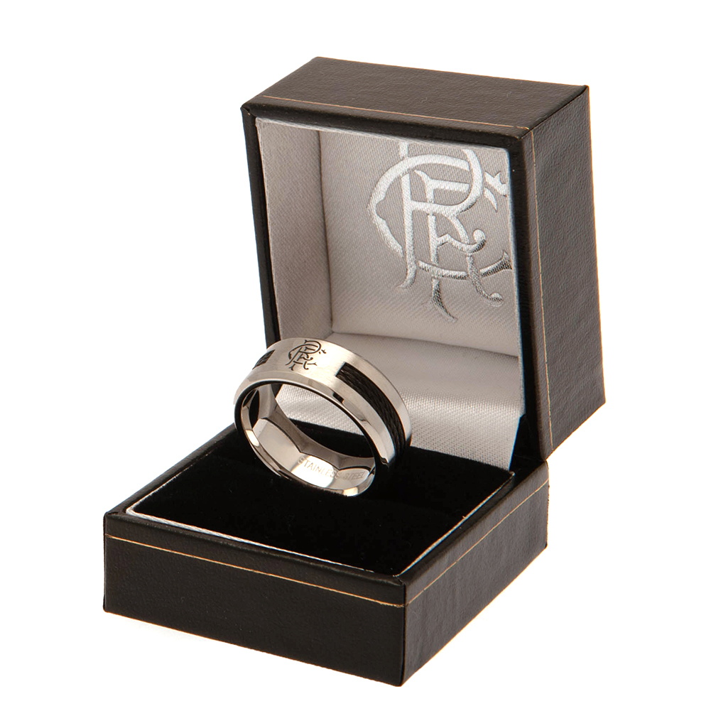 Rangers FC Black Inlay Ring