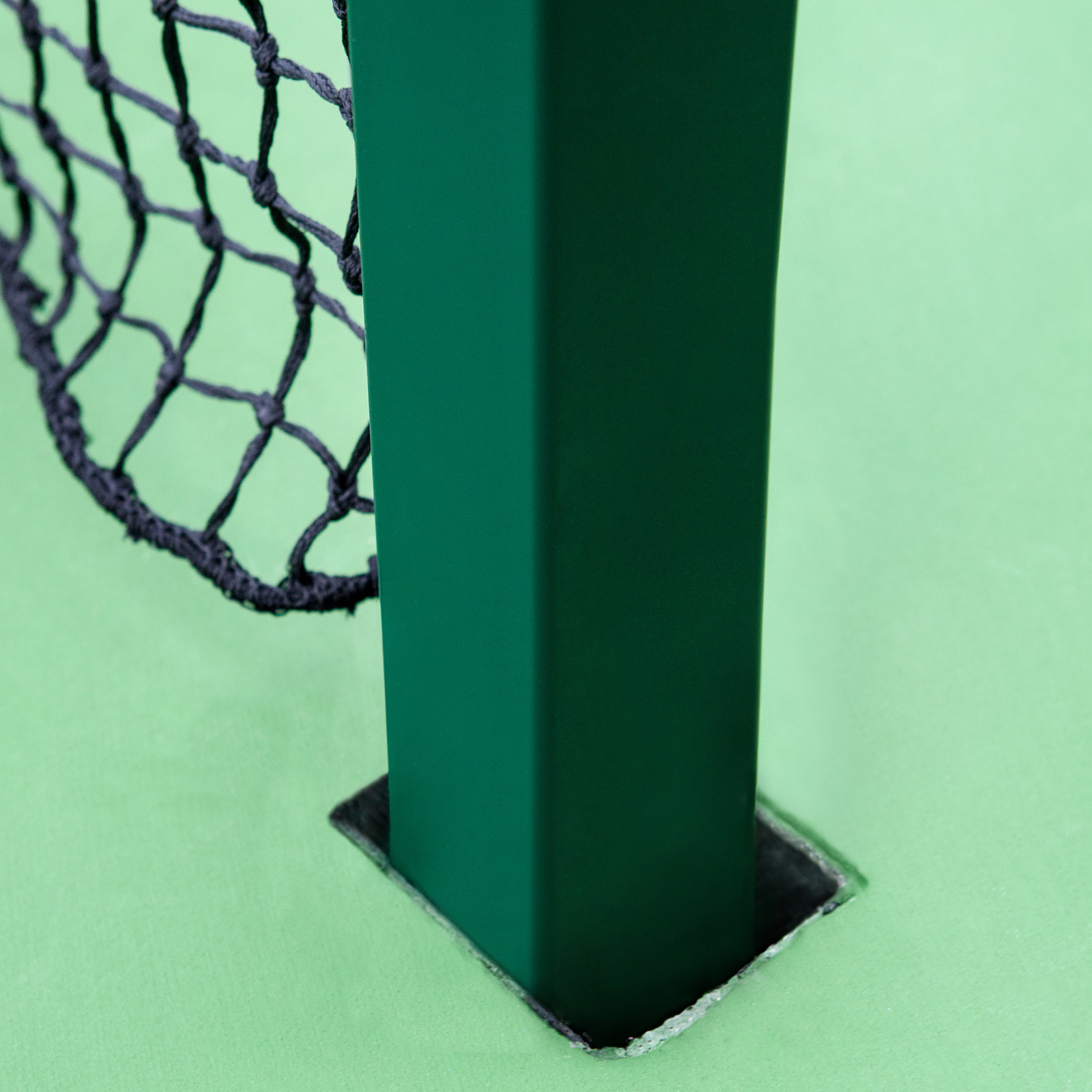 Vermont Mini Square Tennis Posts [Ground Sockets  Option:: With Ground Sockets]