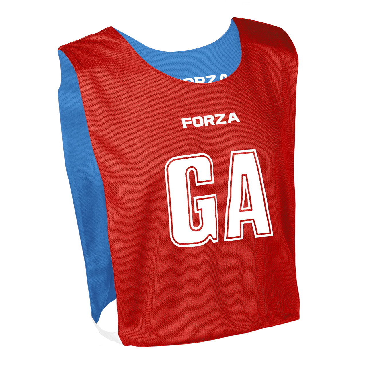 FORZA Pro Reversible Netball Bibs [Pack Of 7] [Colour: Red / Blue]