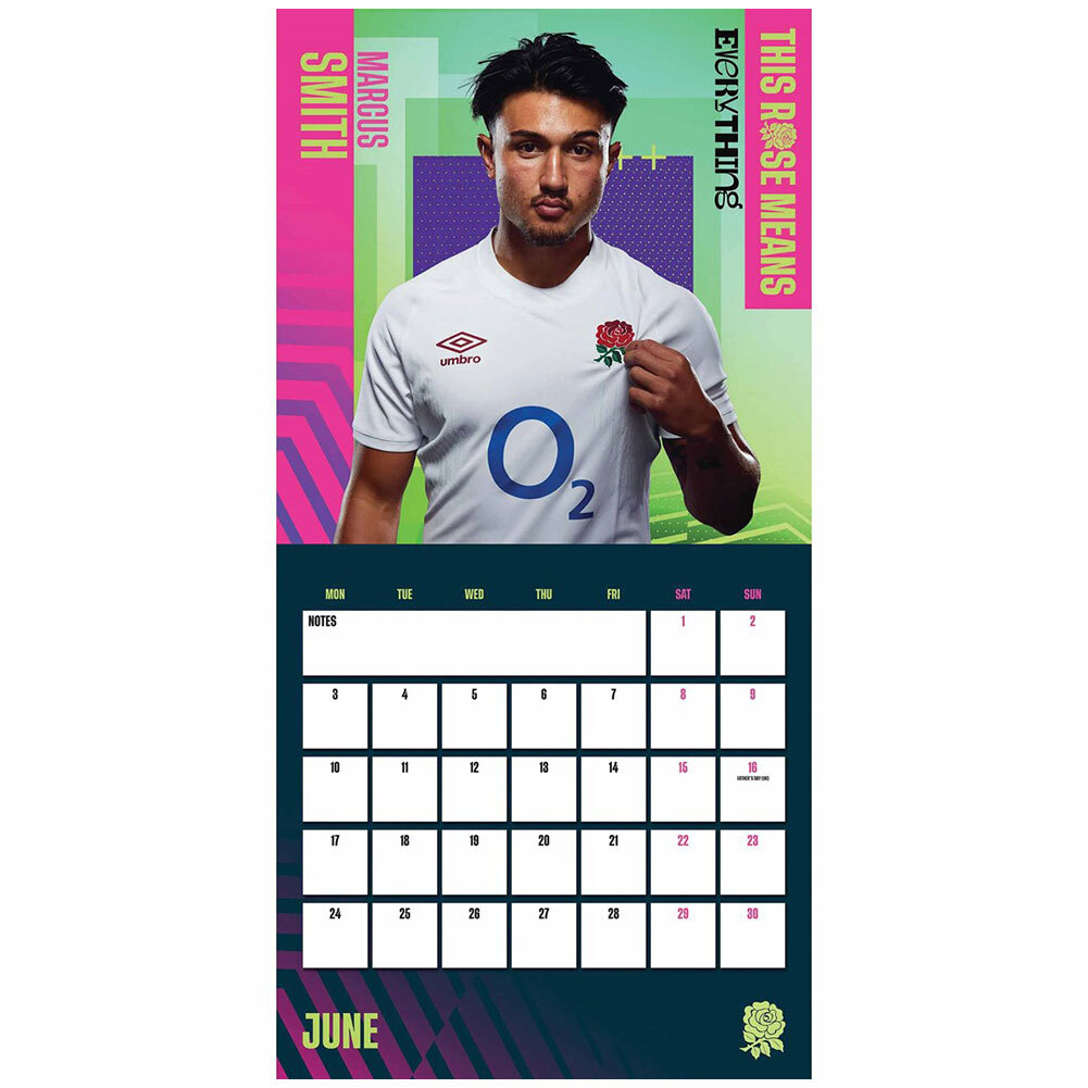 England RFU Square Calendar 2024
