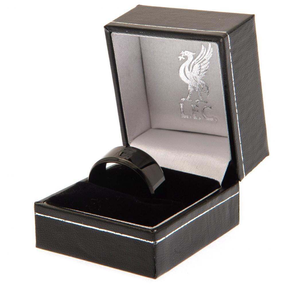 Liverpool FC Black IP Ring Large