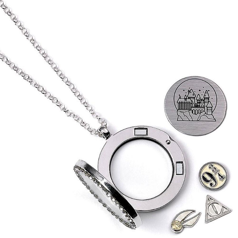 Harry Potter Silver Plated Charm Locket Necklace