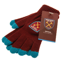 West Ham United FC Touchscreen Knitted Gloves