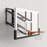 FORZA Glass Basketball Backboard & Hoop [Wall Mounted] [Backboard Size:: 60in x 38in]