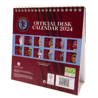 Aston Villa FC Desktop Calendar 2024