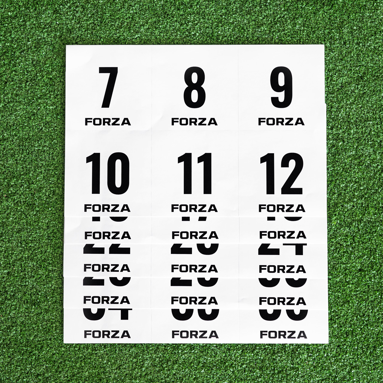 FORZA Number Stickers (For Goal Post Identification) [Pack Options: 1 - 12]