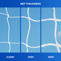 16 X 4 REPLACEMENT FOOTBALL GOAL NETS [Style: Standard] [Size:: 4.9m x 1.2m x 0.4m x 1.2m] [Thickness:: 3mm | White]