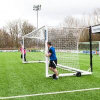 6.5M X 2.1M FORZA ALU110 FREESTANDING BOX STADIUM SOCCER GOAL [Single or Pair:: Single] [Wheel Options:: 360° Wheels] [Goal Weights:: With Weights]