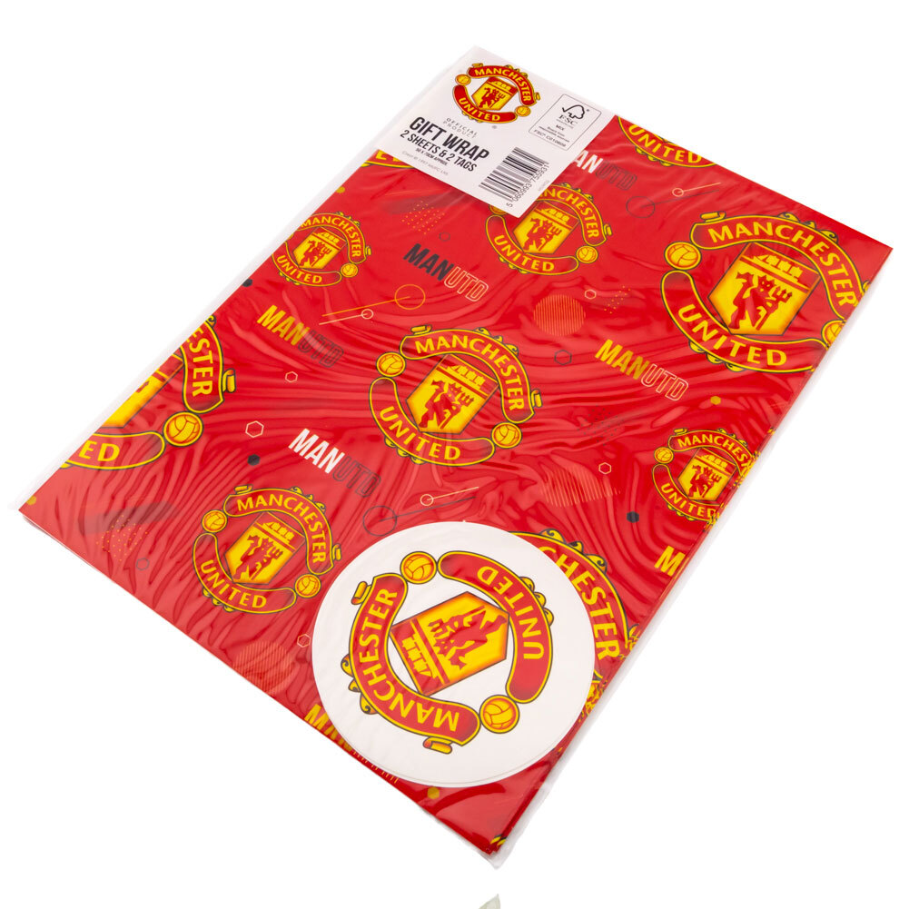 Manchester United FC Text Gift Wrap