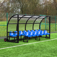 FORZA ALU60 TEAM SHELTER & BENCH [2 TIER] [Colour: White] [Shelter Length & Seats:: 3m + 2m | 10 Seats]