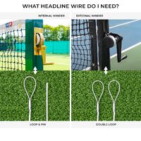 VERMONT 3MM TENNIS NET [12.8M DOUBLES - 6.5KG] [Cable Type:: Loop & Pin]
