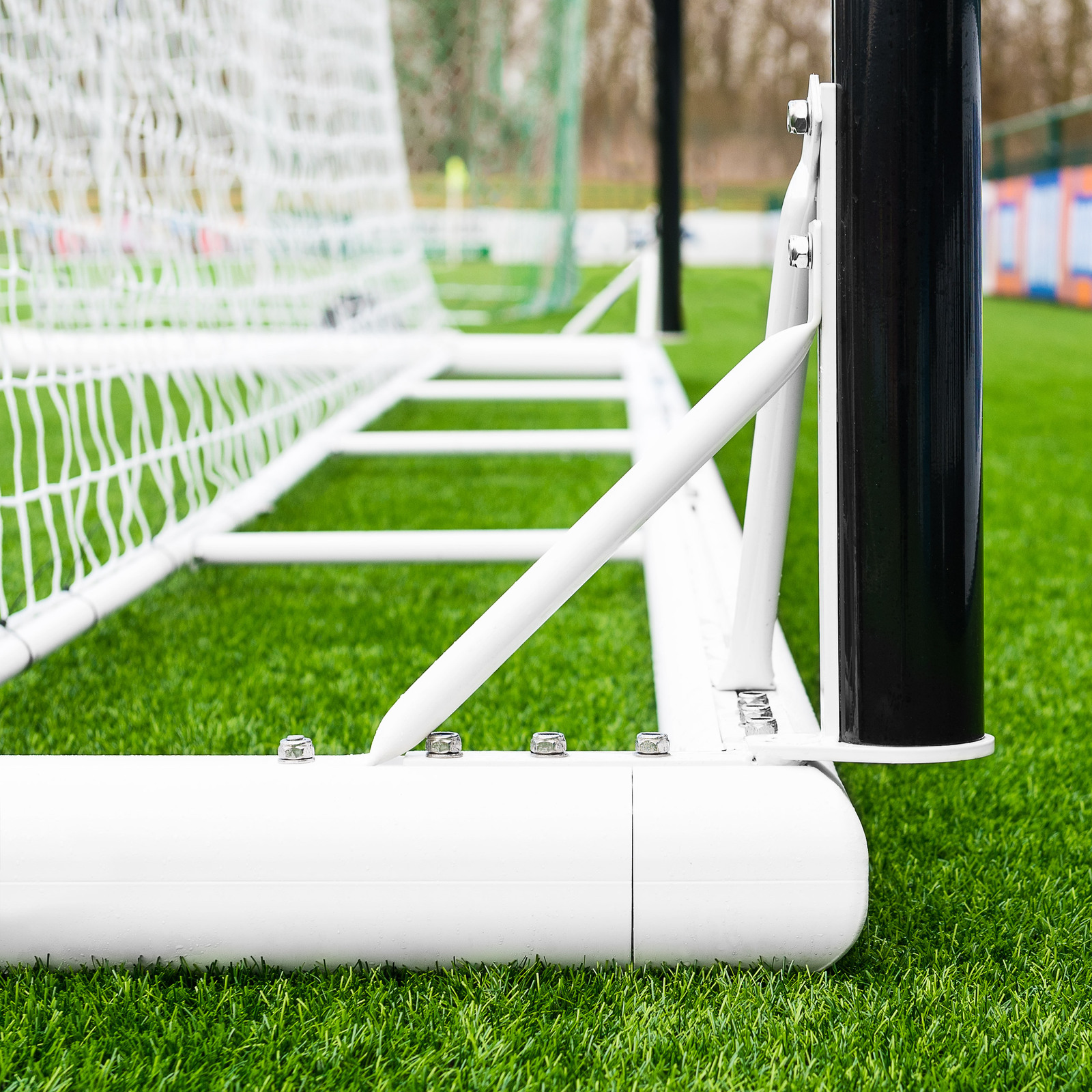 3.7M X 1.8M FORZA ALU110 FREESTANDING STADIUM BOX SOCCER GOAL [Single or Pair:: Single] [Wheel Options:: 360° Wheels] [Goal Weights:: With Weights]