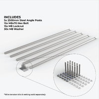 Fence Fixed Ball Stop Net Posts [5 Pack]