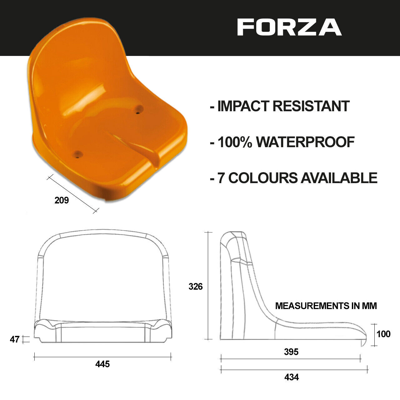 FORZA PLASTIC SHELTER & STADIUM SPORTS SEATS