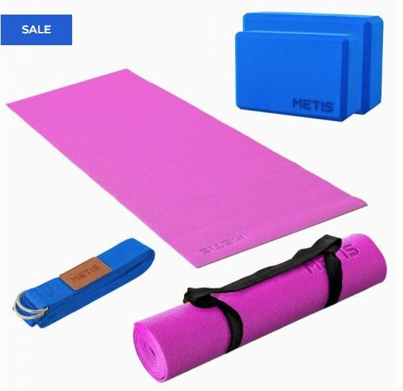 Metis Yoga Equipment Set [Colour: Blue] [Belt Size:: 185Cm]