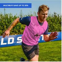 FORZA PRO RUGBY TRAINING VESTS [5 - 15 PACKS] [Colour: Pink] [Pack Size:: Pack of 5] [Bib Size:: Adult (Small / Medium)]
