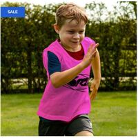 FORZA PRO RUGBY TRAINING VESTS [5 - 15 PACKS] [Colour: Pink] [Pack Size:: Pack of 10] [Bib Size:: Kids]
