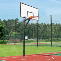 FORZA ALU80 HEAVY DUTY SOCKETED BASKETBALL UNIT [Basketball Post Style:: Practice | 48" x 36"] [Ground Sockets Type:: With Ground Sockets] [Post Paddi