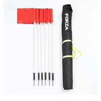 FORZA Spring Loaded Corner Flags & Poles [4-6 Pack] [Optional Carry Bag :: With Carry Bag] [Pack Size:: Pack of 4]