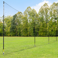 Pro Socketed STOP THAT BALL™ - Ball Stop Net & Posts [10/12/16ft High] [Net Height:: 10ft] [Net Length :: 20ft]