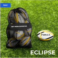 FORZA RUGBY BALLS & CARRY BAG [PACK OF 12] [Ball Size:: Size 3 (Kids)] [Type:: Eclipse]