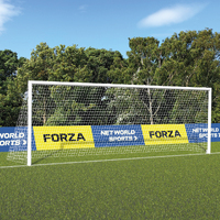 FORZA Alu110 Quick Release Socketed Soccer Goal [5x Sizes] [Goal Size:: 3.7m x 1.8m] [Single or Pair:: Single Goal] [Locking Socket:: Yes]