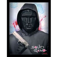 Squid Game Framed Picture 16 x 12 Mask Man