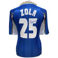 Chelsea FC 1998 UEFA Cup Winners Cup Final Zola Signed Shirt