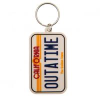 Back To The Future PVC Keyring License Plate