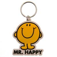 Mr Happy PVC Keyring