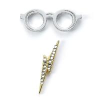 Harry Potter Badge Lightning Bolt &amp; Glasses