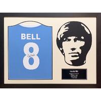 Manchester City FC Bell Signed Shirt Silhouette