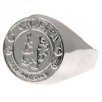 Chelsea FC Silver Plated Crest Ring Small