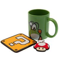 Super Mario Mug &amp; Coaster Set Yoshi